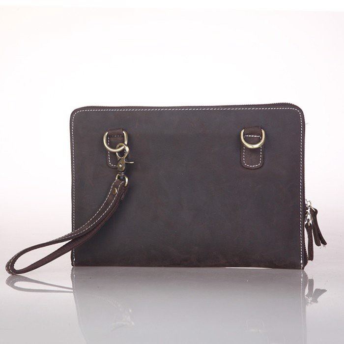 CLUTCH CẦM TAY KIÊM TÚI ĐEO CHÉO NAM DA BÒ SÁP CAO CẤP - 1022836