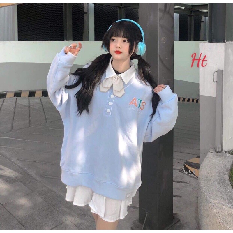 Áo nỉ cổ chéo 3 cúc ATS H26