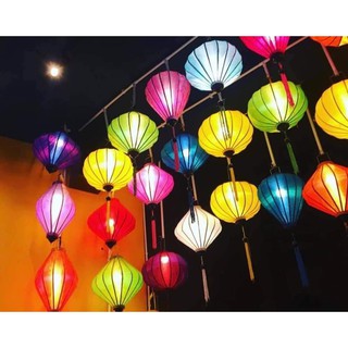 Combo 33 đèn lồng Hội An  lộn xộn kiểu và màu