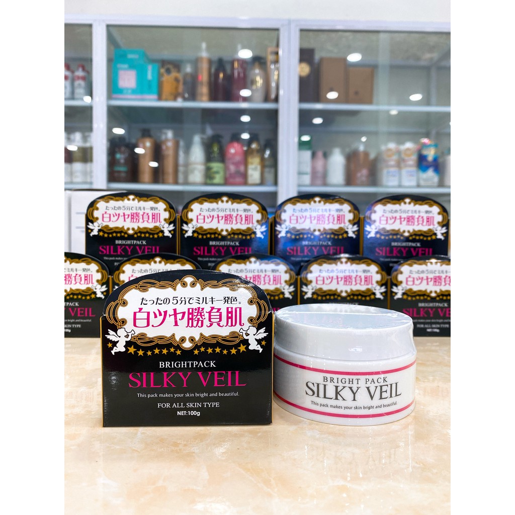 Kem Dưỡng Trắng Da Mặt Và Toàn Thân Silky Veil Bright Pack 100g Nhật Bản