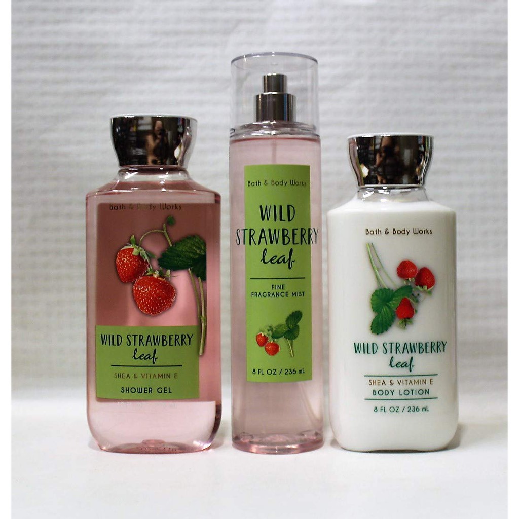 Kem dưỡng ẩm cơ thể Bath &amp; Body Works Wild Strawberry Leaf Ultra Shea Body Cream 226g (Mỹ)