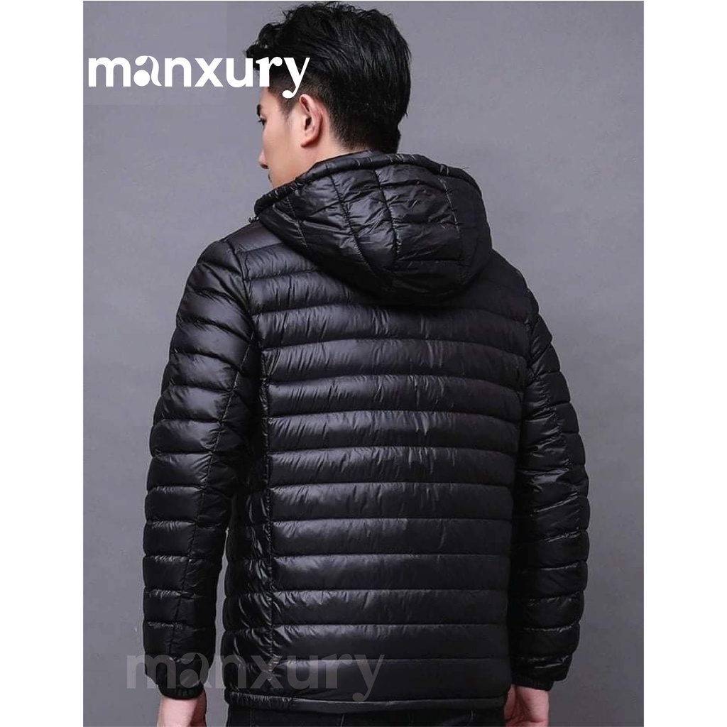 Áo phao nam đẹp kiểu dáng năng động, Áo khoác phao nam siêu nhẹ thể thao trẻ trung có mũ tháo rời MANXURY