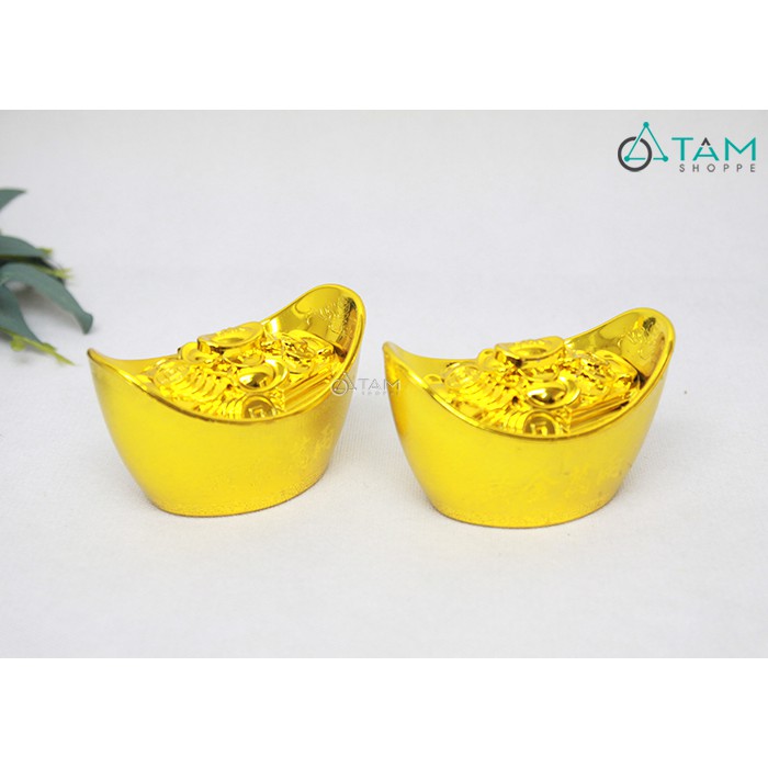 Set 2 thỏi vàng trang trí D10cm T-VANG-01