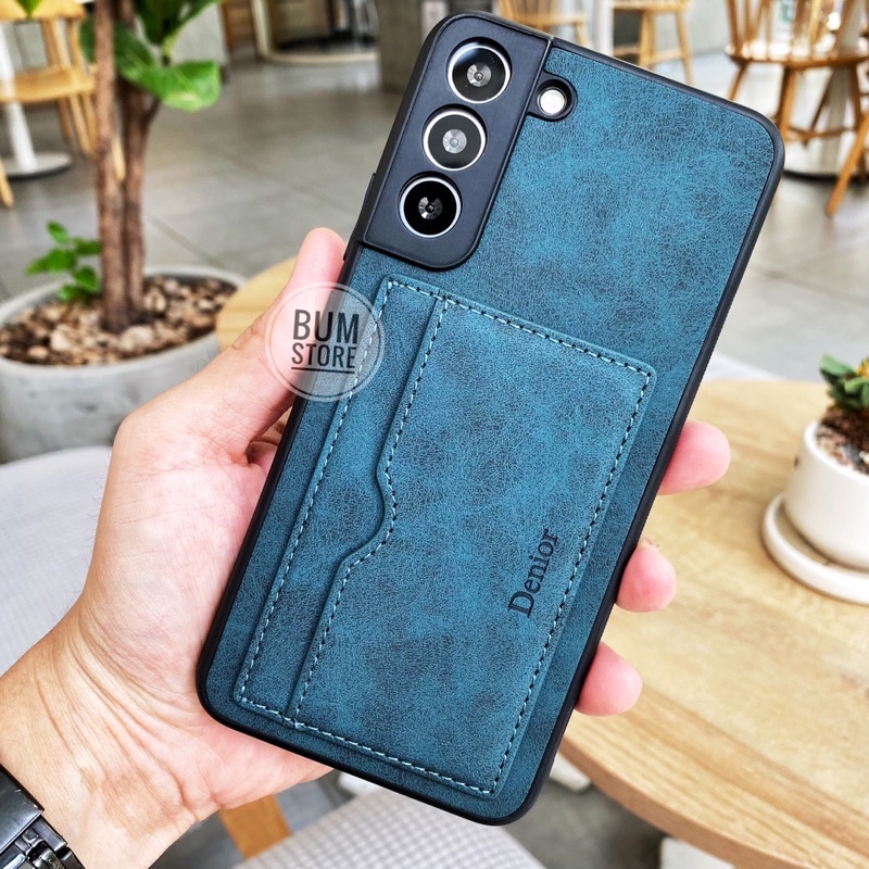 Ốp Lưng Da Lộn Có Ngăn Thẻ ATM Cao Cấp Samsung S23 Ultra / S23 PLus / S22 Ultra / S22 Plus / Note 20 Ultra