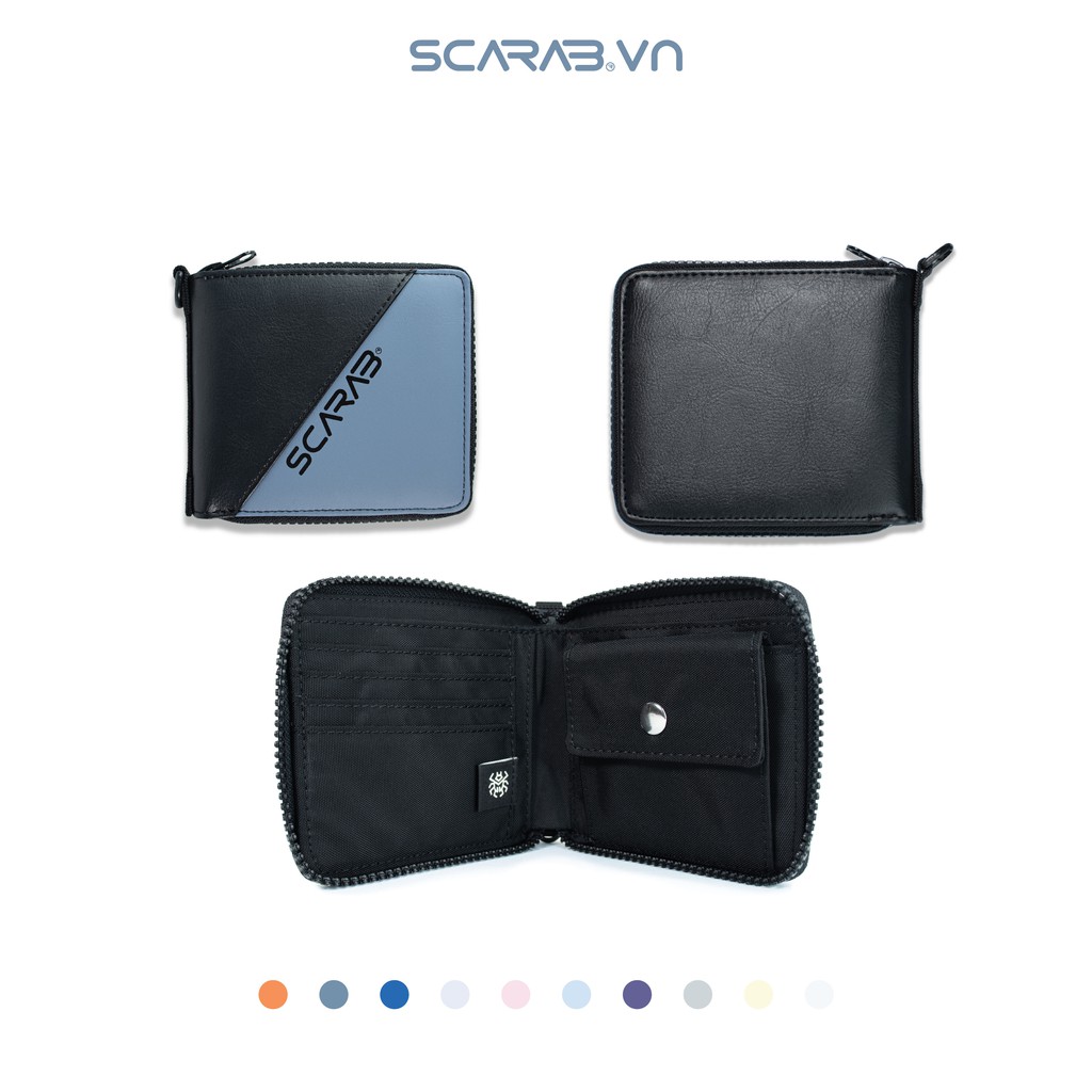 Ví Ngắn Ngang Dáng Vuông Simili Unisex - Scarab® Half-Square Wallet