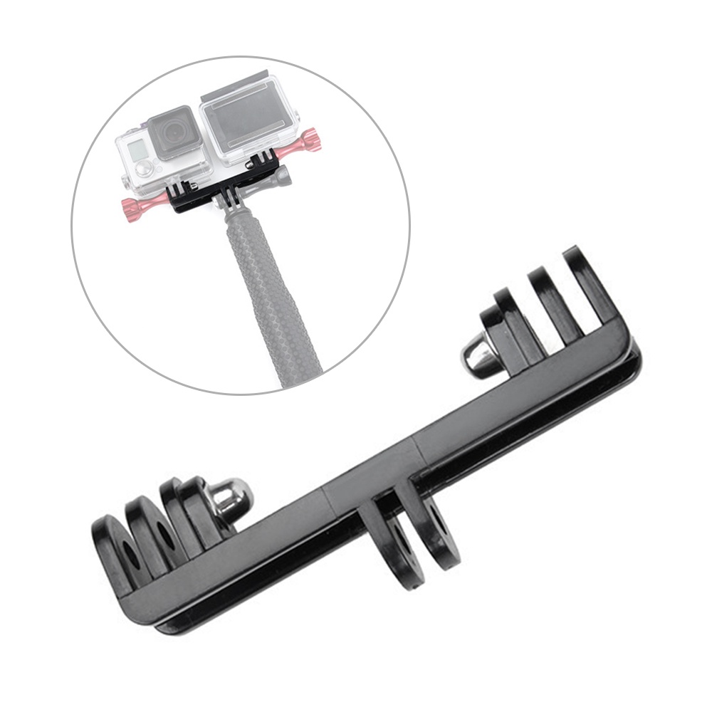 Dual Flash Bracket Adapter Twin Mount Adapter Replacement for GoPro HERO4 HERO3+