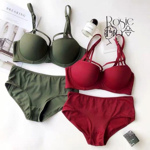 Bộ Đồ Lót Trơn Có Gọng Đệm MỎNG S089