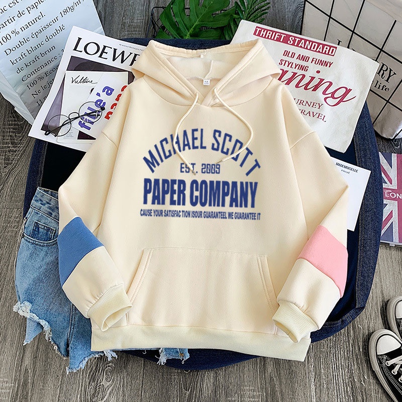 Áo Hoodie Dài Tay Dáng Rộng In Chữ Giản Dị Dành Cho Nữ Sinh