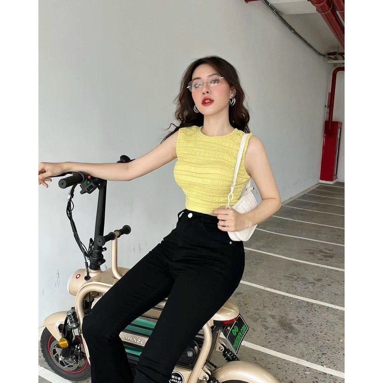 Áo Xốp Nhăn 3 Lỗ Tròn Sát Nách - Mềm Mại Mát Mẻ