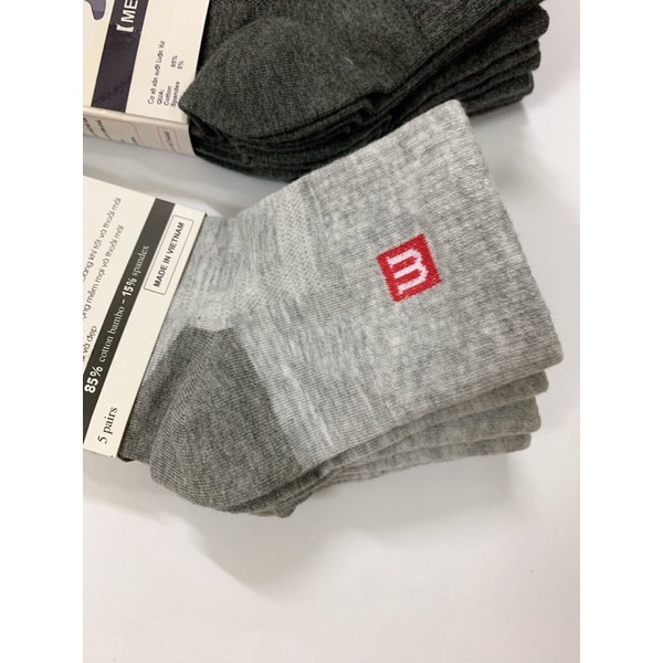 Tất nam cao cổ uni/men dệt kim 100% sợi cotton mềm mịn, thấm hút mồ hôi, ngăn ngừa mùi hôi chân. Hàng vnxk.