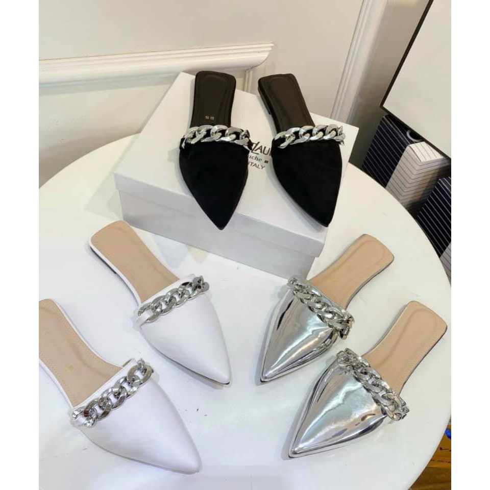 GIÀY SỤC MŨI NHỌN VIỀN XÍCH NHỎ | BigBuy360 - bigbuy360.vn