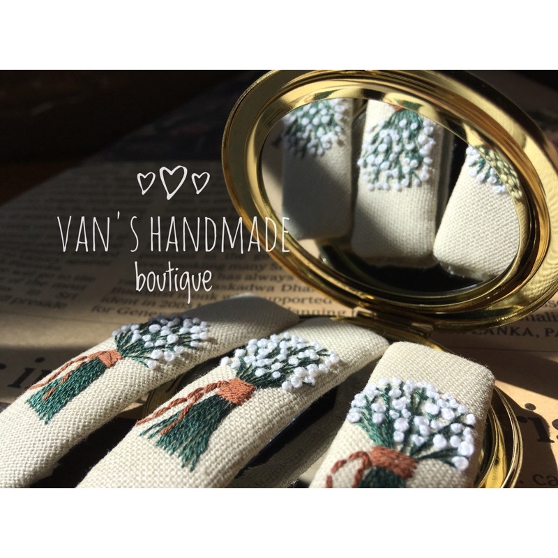 Kẹp tóc 7cm thêu hoa baby Oct23