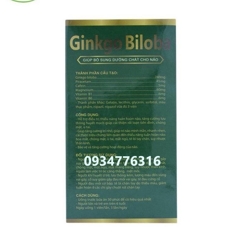 ✅ Viên uống bổ não GINKGO BILOBA 240mg