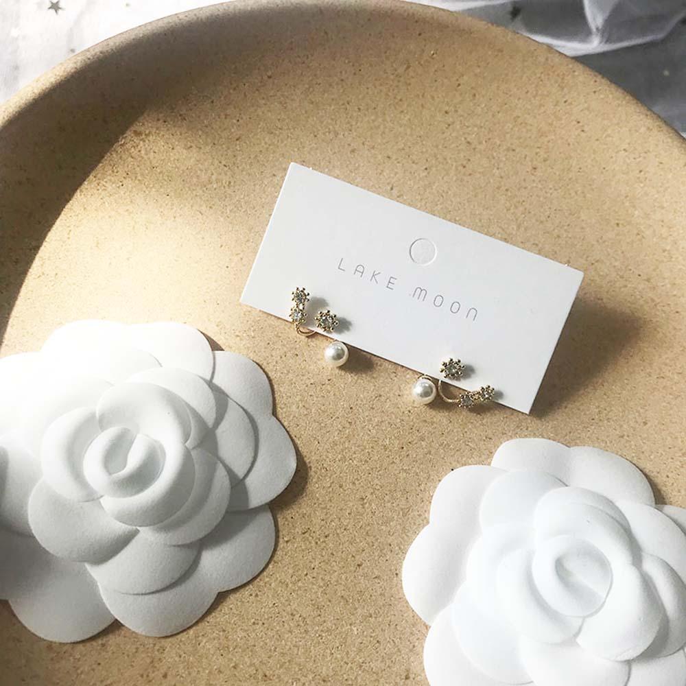 NEEDWAY Women Girls Pearl|Needle Korean Earrings