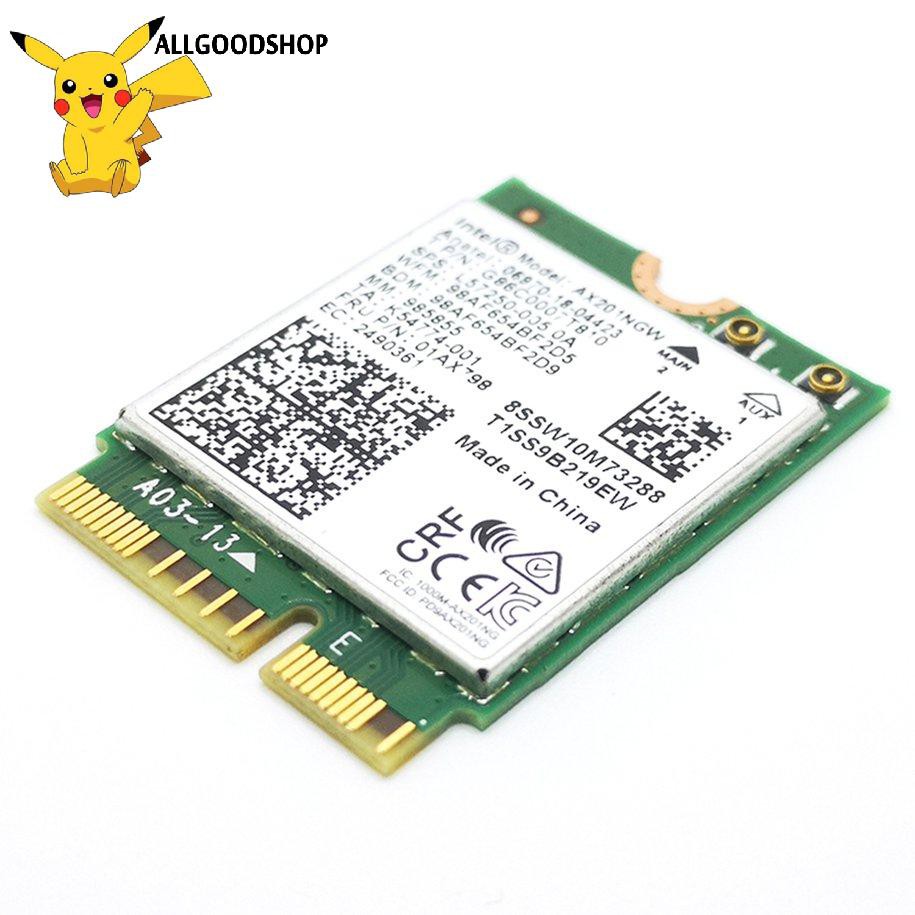 Card mạng không dây băng tần kép Intel Wi-Fi 6 Ax201 Bluetooth 5.0 2.4g/5g Ngff E C