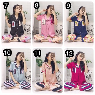 [Xả hàng] Bộ lụa pha màu hoạ tiết áo cộc quần dài