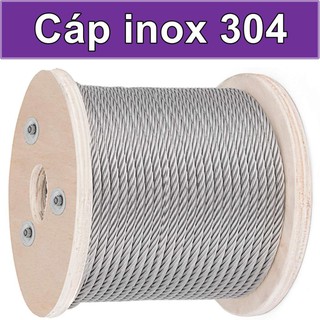 Cáp inox 304 (1,5 ly, 2 ly, 3 ly, 4 ly)