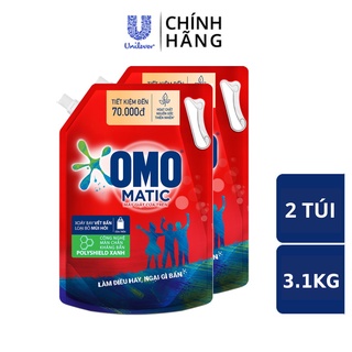Combo 2 túi nước giặt Omo Matic Bền đẹp cửa trên 3.1kg/túi