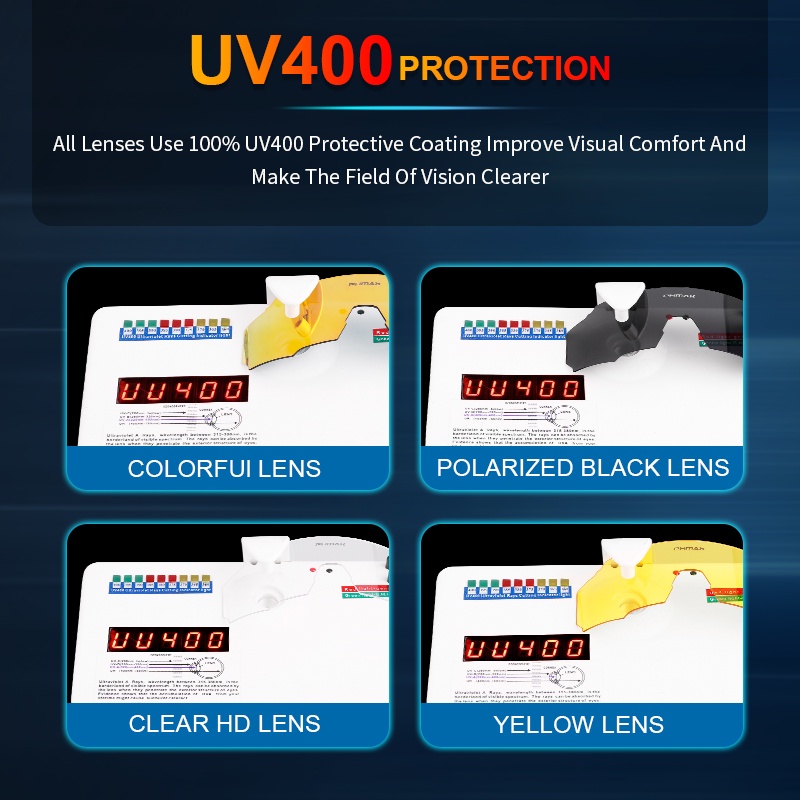 Kính mát phân cực PHMAX chống tia UV với 5 tròng kính dùng cho các hoạt động thể thao ngoài trời