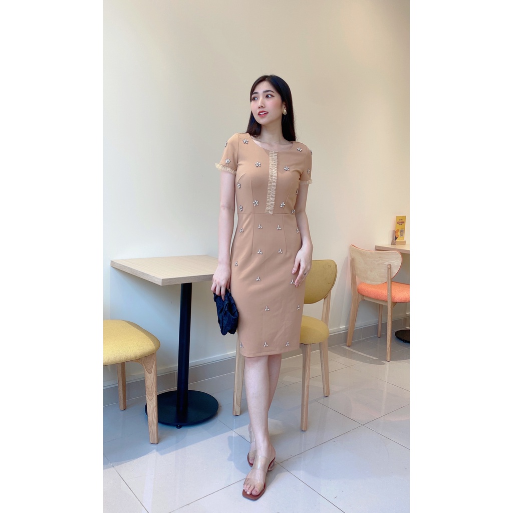 Đầm nữ đính pha lê - đầm thiết kế sang trọng