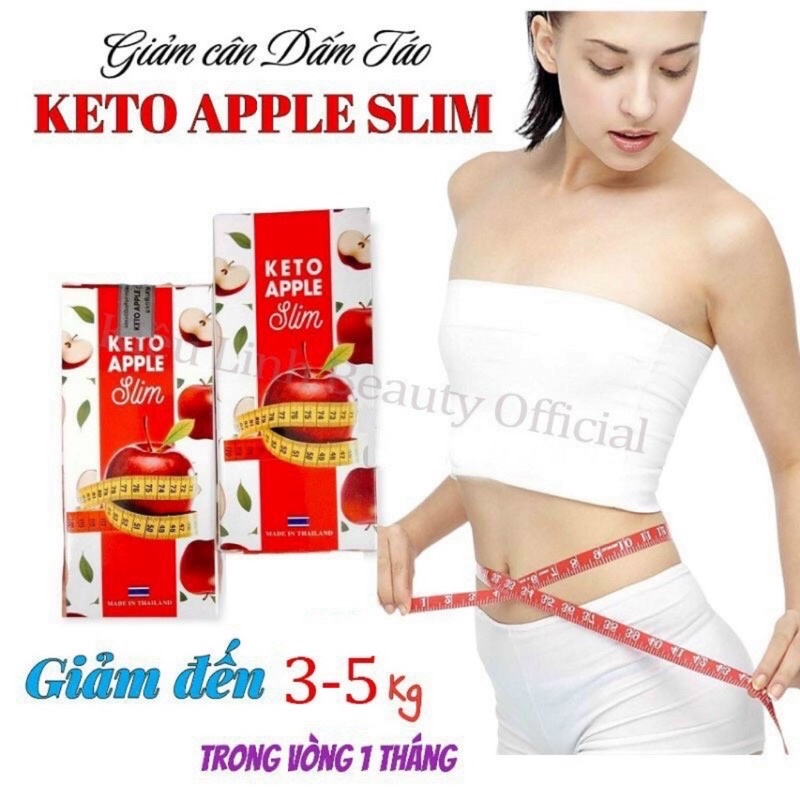 Giảm Cân Keto Apple Slim Táo Thái lan giảm cân nhanh cấp tốc Hộp 30 Viên