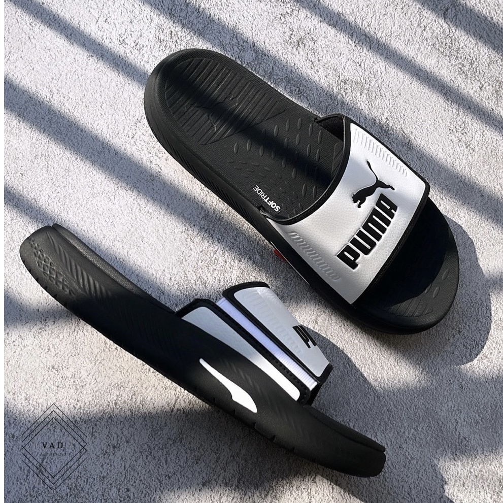 Dép PUMA SOFT RIDE VELCRO WHITE BLACK 382112 05