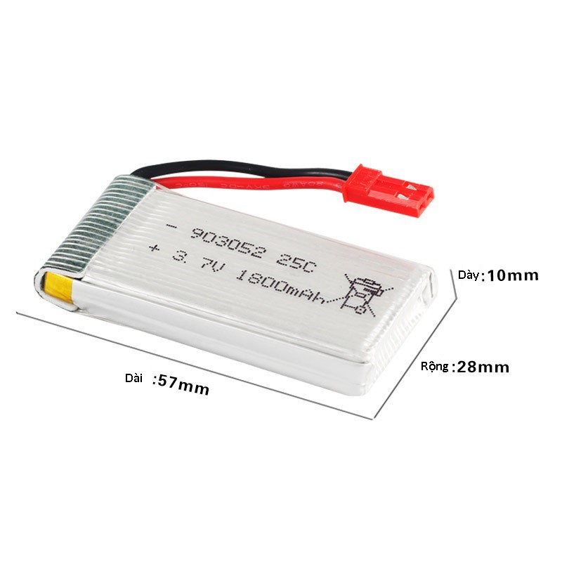 Pin may bay điều khiển, 3.7v1800mah Flycam CX5, DJI, máy bay