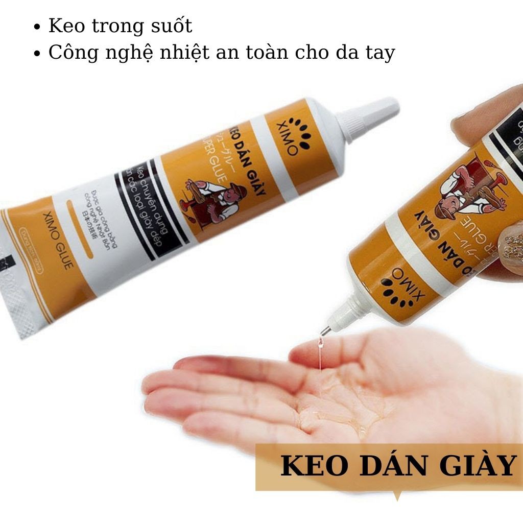 Keo dán giày dép KD01 XIMO GLUE - Keo dán đế giày siêu dính siêu bền chống nước không mùi công nghệ nhiệt an toàn cho da