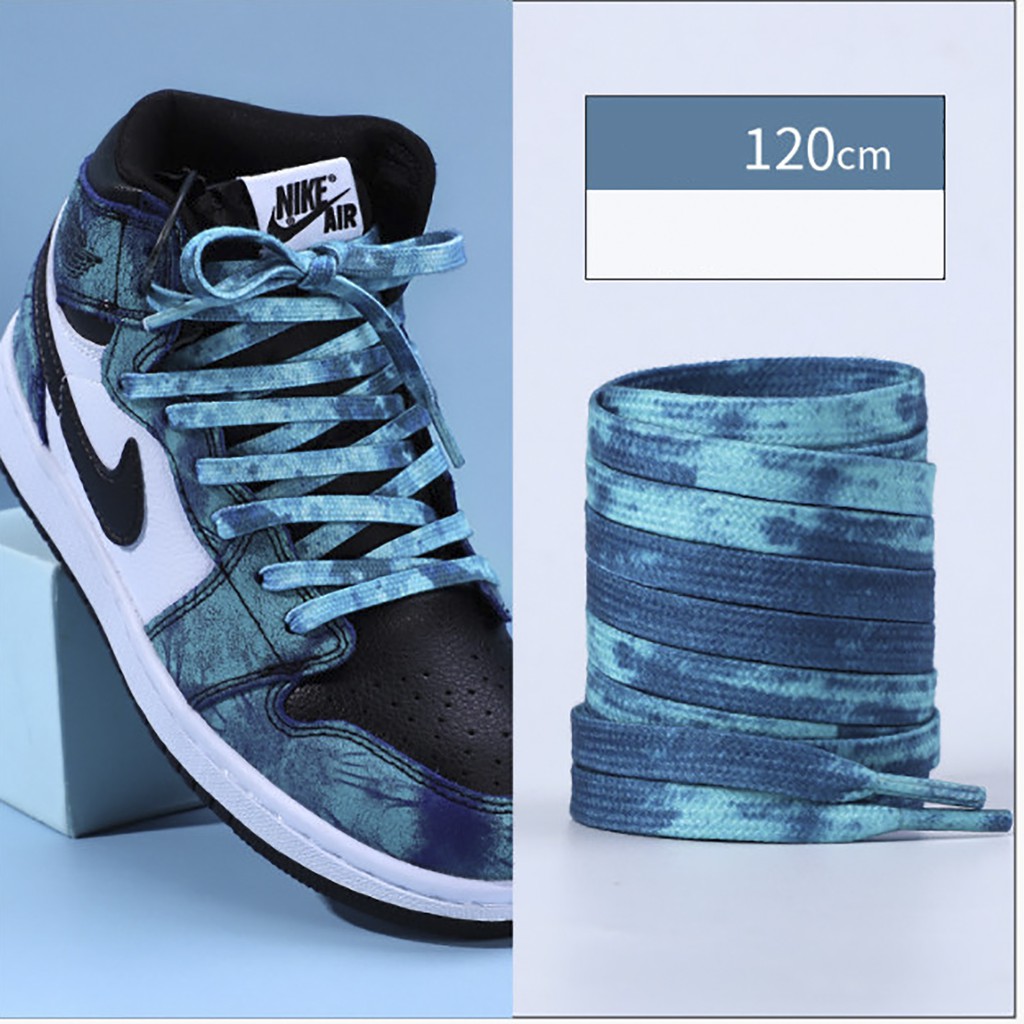Dây giày Sneaker Tie Dye bản dẹt cao cấp 10 màu sắc