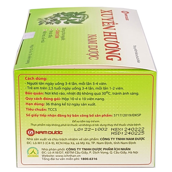 XUYÊN HƯƠNG NAM DƯỢC – Hỗ trợ giảm triệu chứng cúm, hắt hơi sổ mũi (10x10)