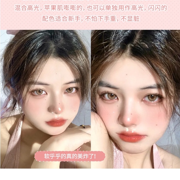 Bảng Phấn Má Hồng Tạo Khối Bắt Sáng Màu Cam Lì Tự Nhiên TKK05801