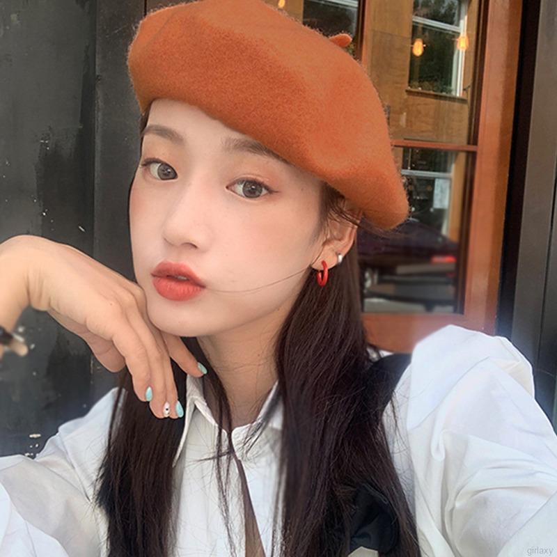 Mũ nồi màu trơn đơn giản thời trang Hàn Quốc dành cho nữ