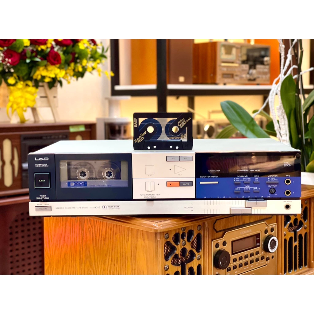 Deck Cassette Lo-D D-7-1987 Vintage Electronics-Loa màng gỗ
