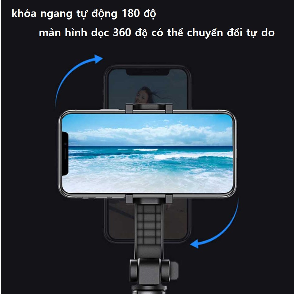 Gậy chụp hình selfie tự sướng, chân tripod XT10 kèm remote bluetooth, có trục ổn định chống rung | BigBuy360 - bigbuy360.vn