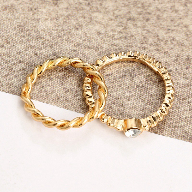 Bộ nhẫn đeo tay kim loại phong cách Bohemia cho nữ