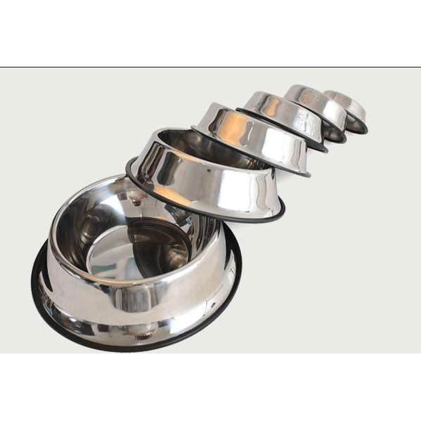 Bát đựng thức ăn chó mèo - Bát Inox đế cao su tiện lợi, bền bỉ