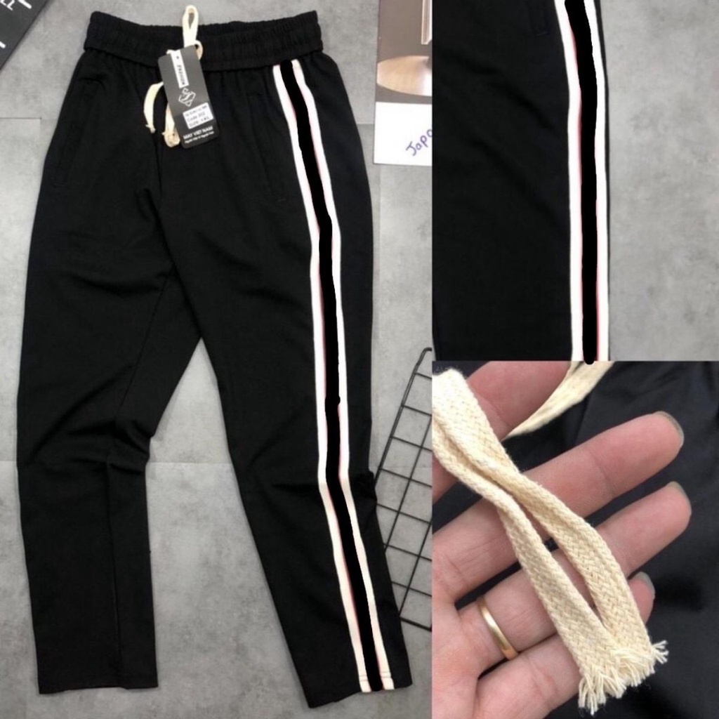 Quần Jogger Nam Nữ Trơn Basic Thể Thao 1 sọc,3 Sọc,bo Trơn