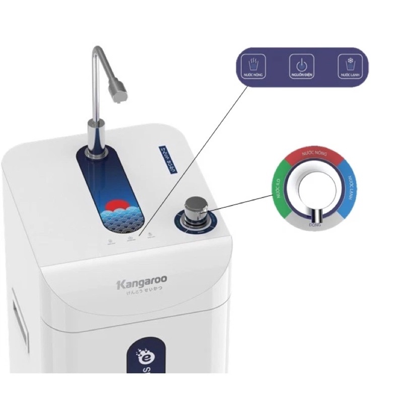 Máy lọc nước Slim ion kiềm Hydrogen tích hợp nóng, lạnh sử dụng Block KG10A8ES
