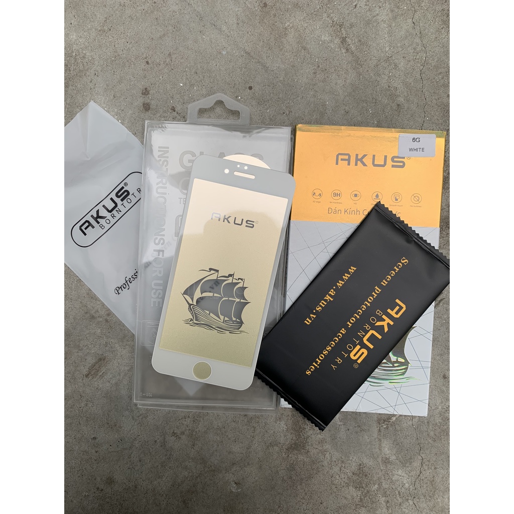 Kính Cường Lực Full Màn Chính Hãng AKUS dành cho iPhone 6 đến iPhone 13Promax