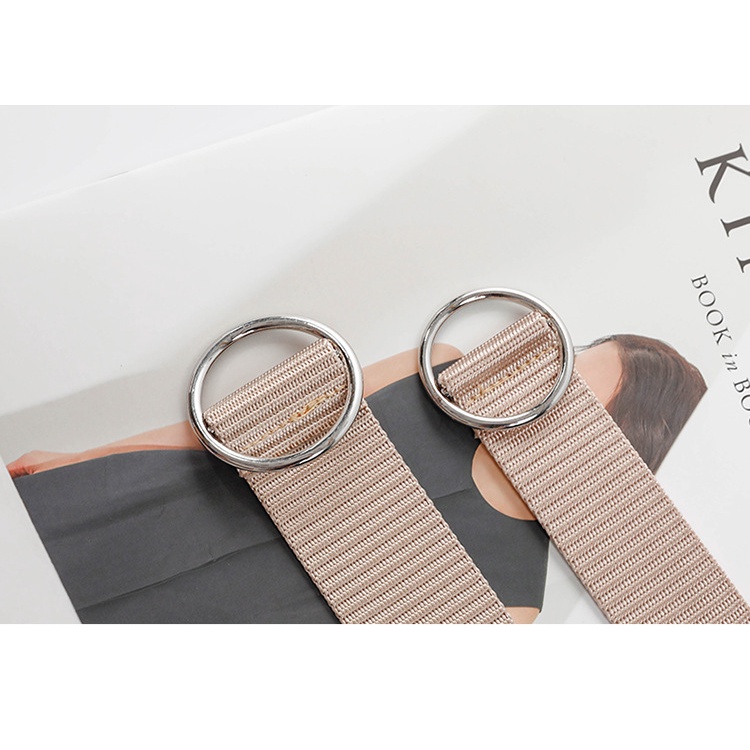 Thắt Lưng Vải Canvas Phối Khóa Hợp Kim Cho Nam Và Nữ