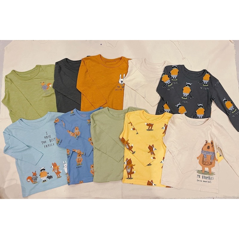 Set 10 áo dài tay bé trai Geo UK