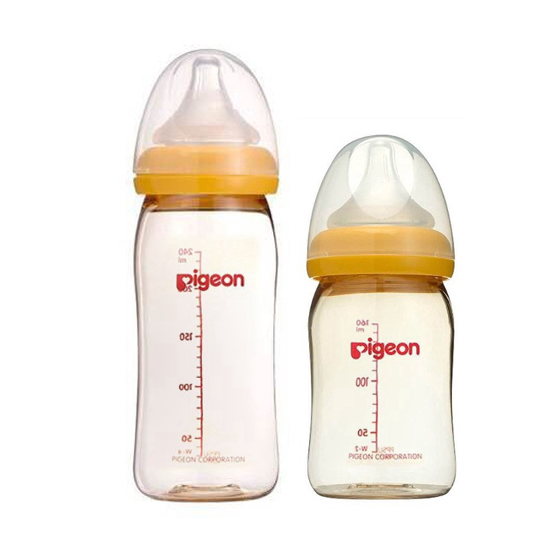 yswz Bình Sữa Pigeon Cổ Rộng Cao Cấp 160ml/240ml HÀNG NHẬP KHẨU