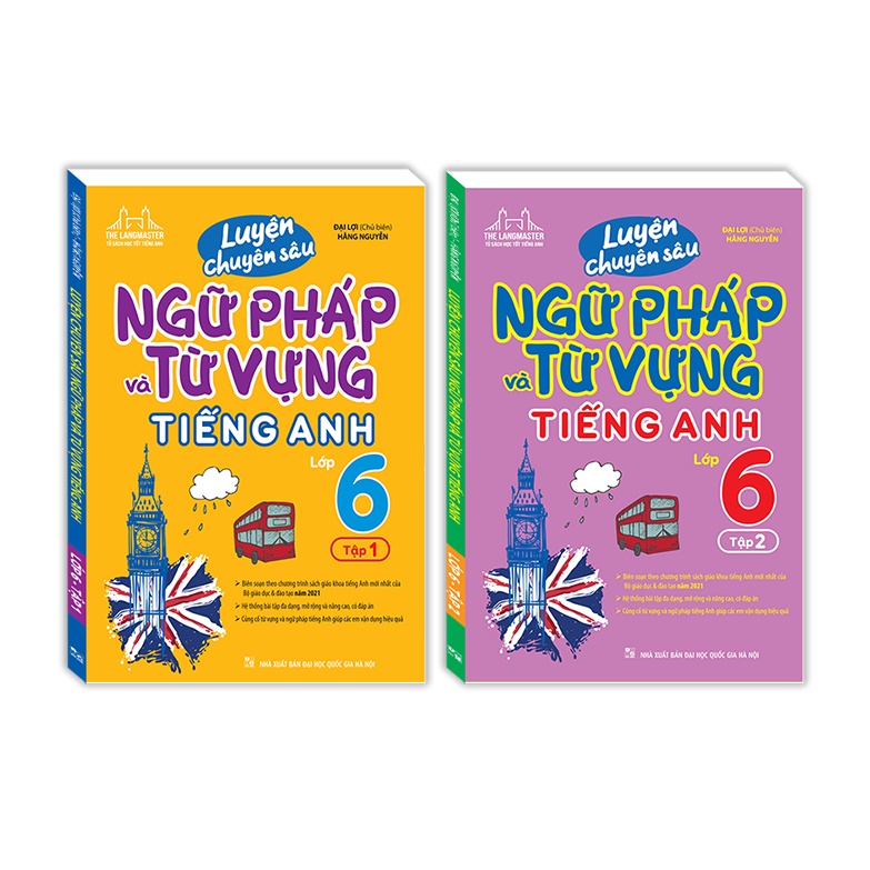 Sách - Combo luyện chuyên sâu ngữ pháp và từ vựng tiếng anh lớp 6 (T1+T2) mt