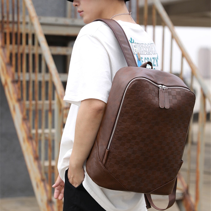 Ba Lô Da Pu Đựng Laptop Chống Thấm Nước 2022 Phong Cách Doanh Nhân Sang Trọng Cho Nam