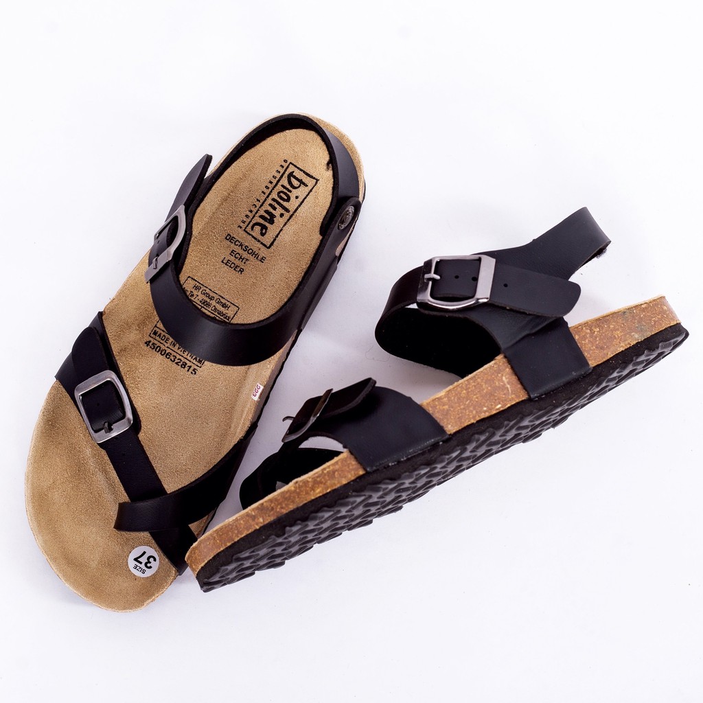 Dép sandal da bò Unisex cho Nam & Nữ (mã D14)