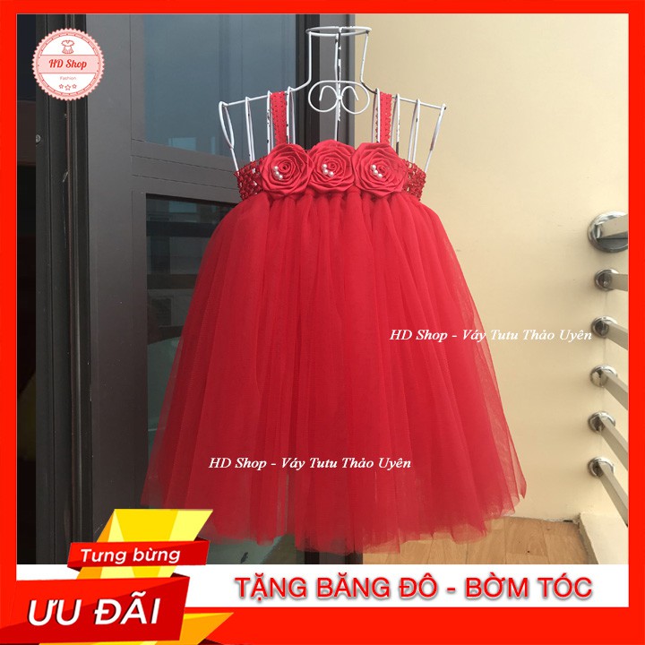 Váy Cho Bé Gái 💖FREESHIP💖 Đầm Bé Gái Sơ Sinh - Đến 6 Tuổi Hoa Hồng Cuốn