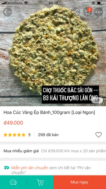 [Chất lượng] Hoa cúc vàng đã nở ép bánh 500g (có nguồn gốc rõ ràng)