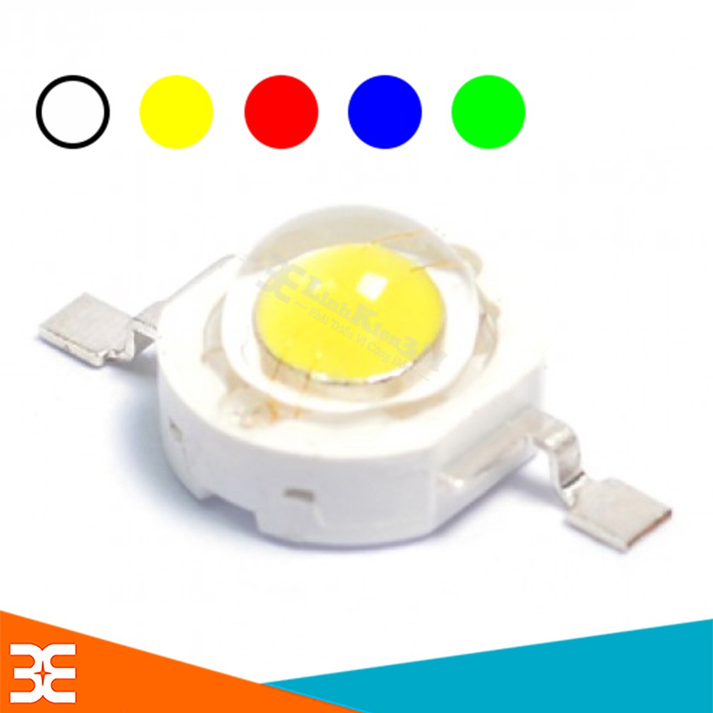 Bộ 3 Led Công Suất Siêu Sáng Sáng Trắng ( Tặng 3 Đế Tản Nhiệt - Chưa Hàn )