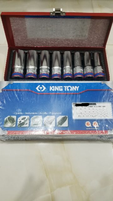 Bộ đầu tuýp kingtony 8 chi tiết chính hãng