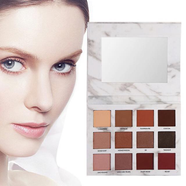 BẢNG PHẤN MẮT BH COSMETIC MARBLE COLLECTION WARM STONE - 12 COLOR EYESHADOW PALETTE